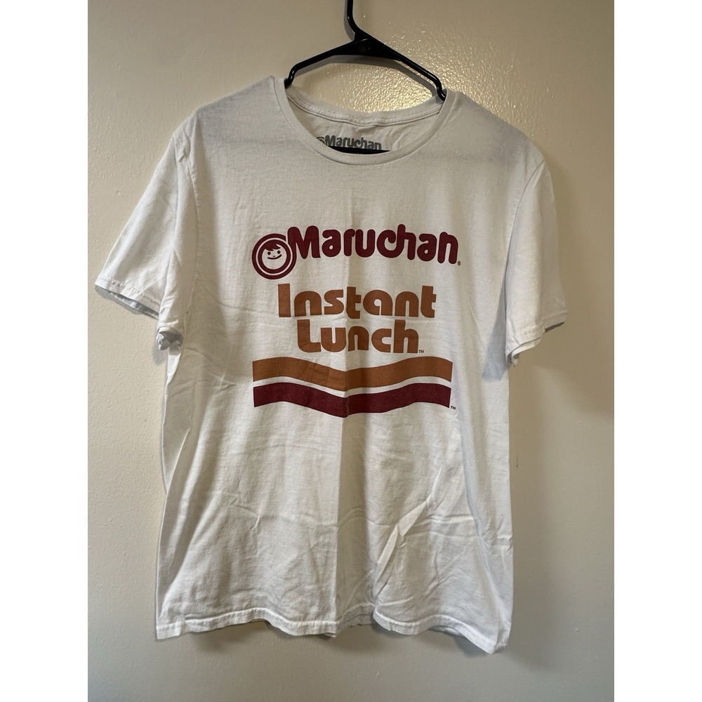 Maruchan Instant Lunch Ramen Graphic T-Shirt White Mens Large Retro Logo Tee